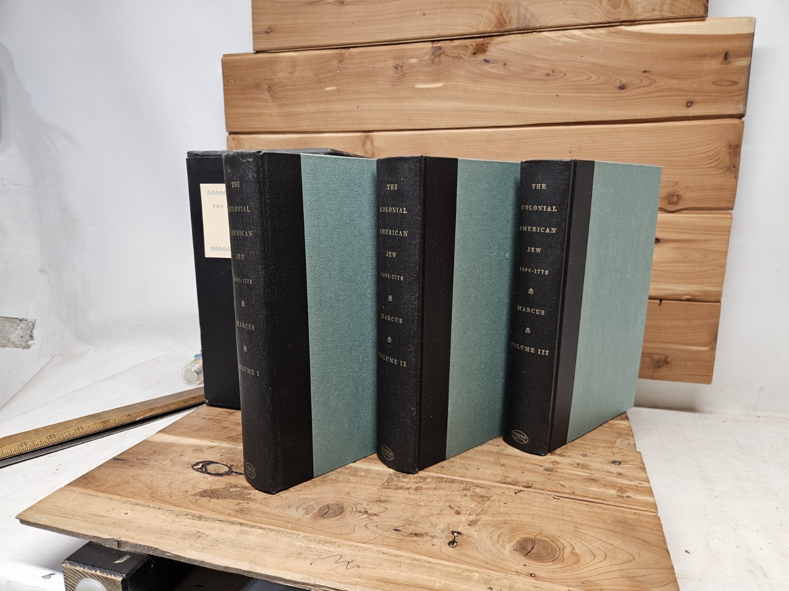Colonial American Jew 1492-1776 Marcus 1st Ed 1970 3 Vol HC Set in Slipcase RARE