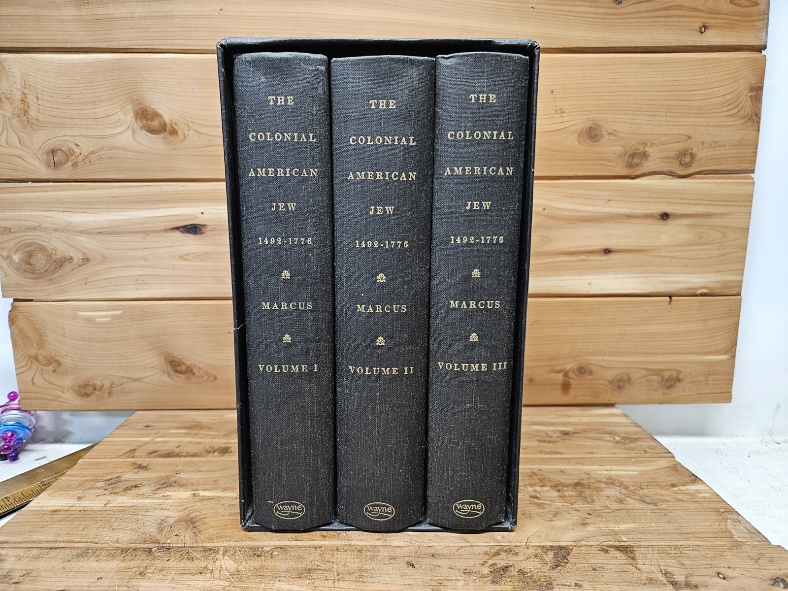 Colonial American Jew 1492-1776 Marcus 1st Ed 1970 3 Vol HC Set in Slipcase RARE