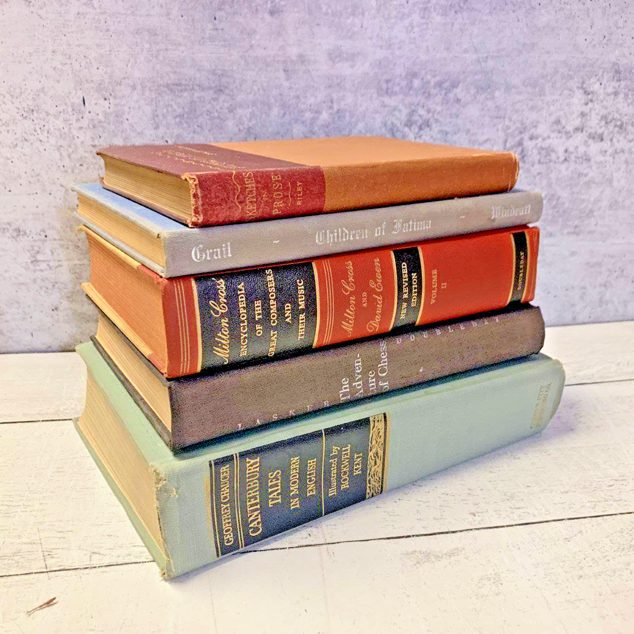 Lot of 100 Decorative Vintage Hardcover Books – Old, Rare & Random
