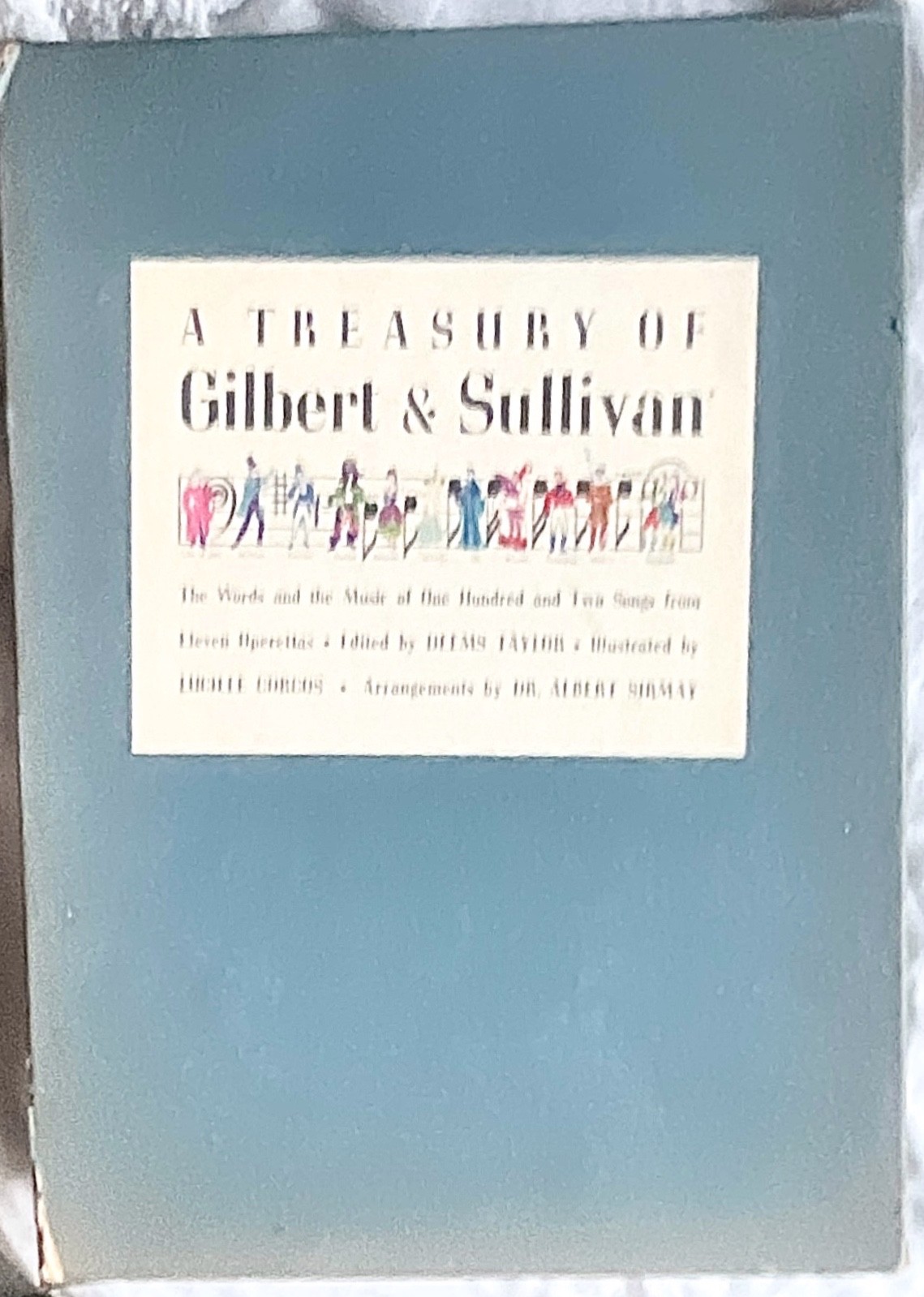 Vtg🔴Treasury of Gilbert & Sullivan 1941 HC 1st Ed🎼Sheet Music Book GD FreeShip