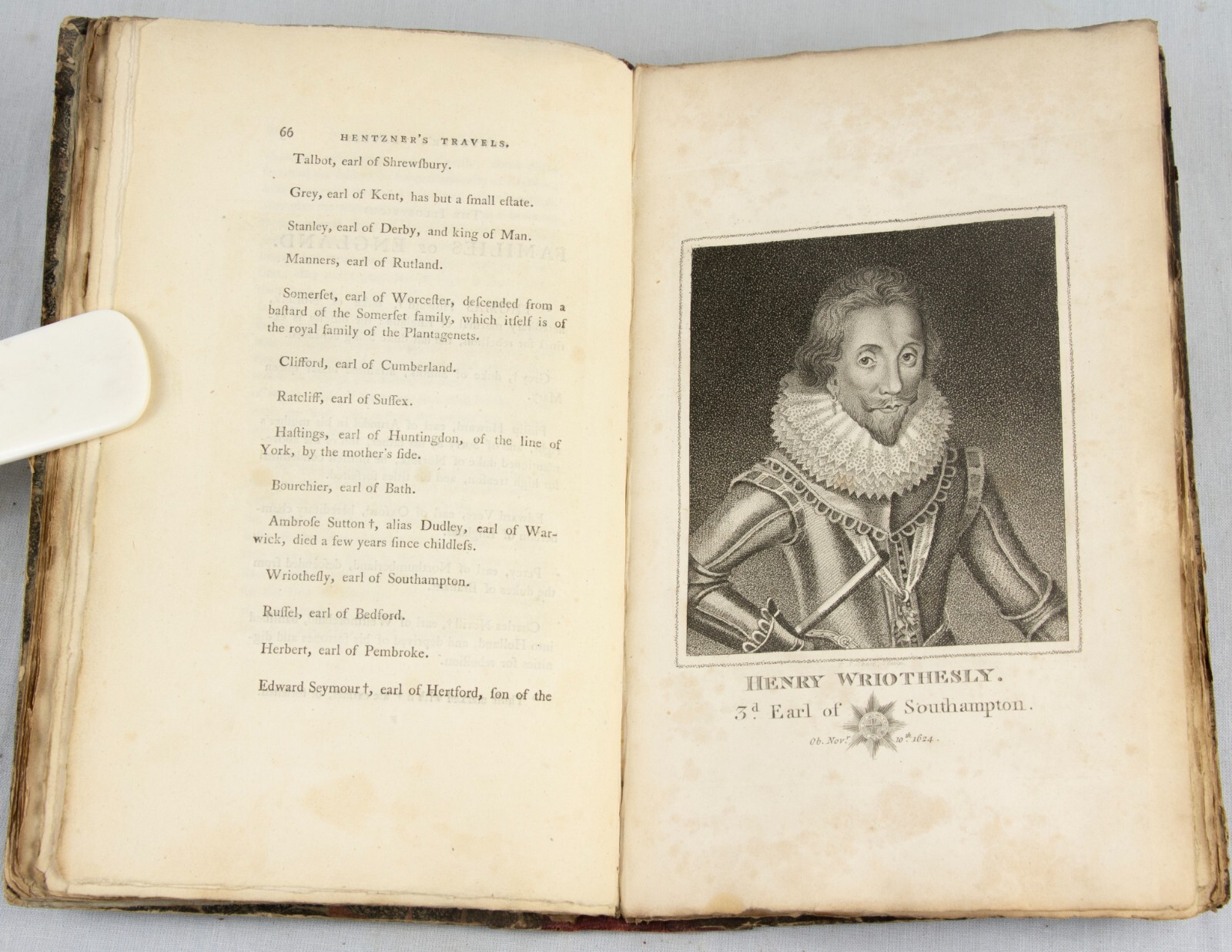 Queen Elizabeth Reign – curious plates – Paul HENTZNER 1797 – Travels in England
