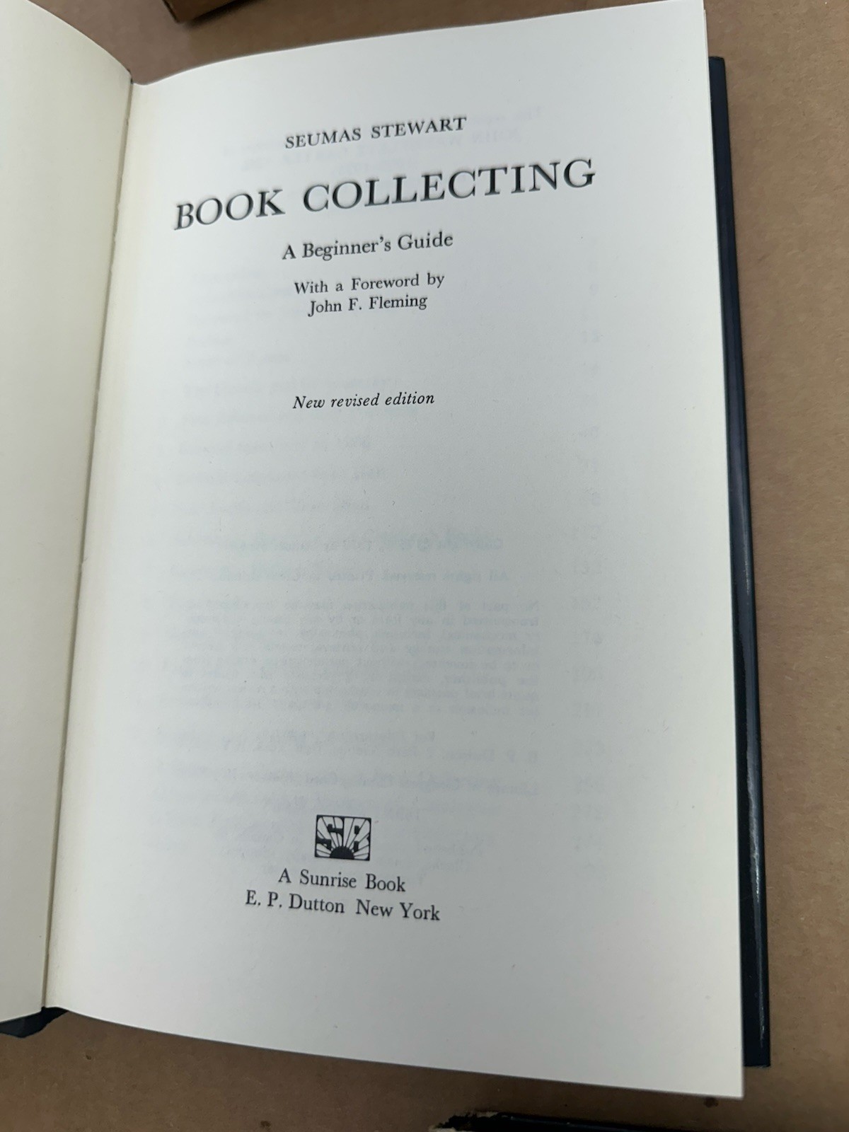 Book Collecting – A Beginners Guide by Seumas Stewart – Revised edition 1972 VGC