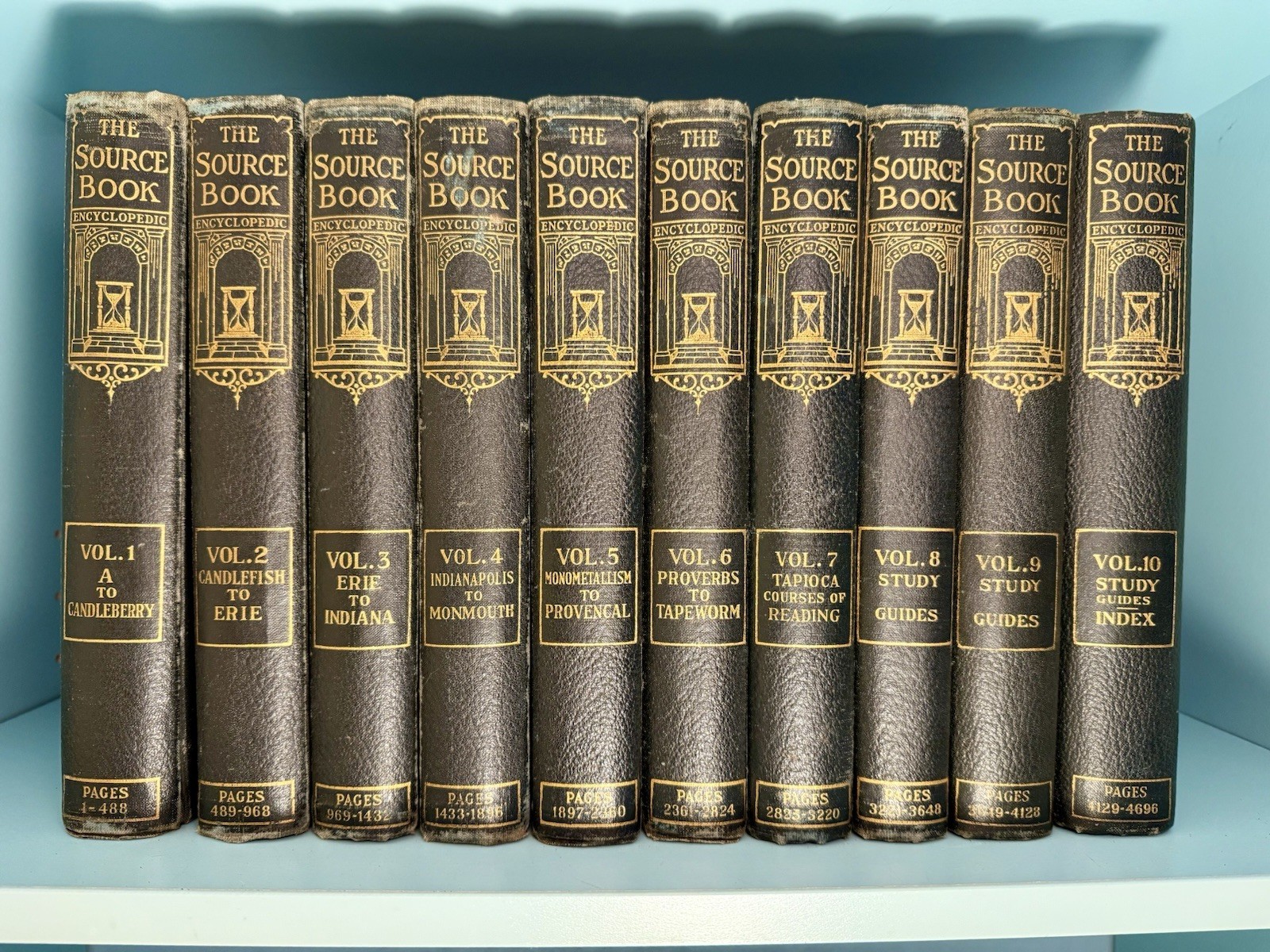 The Source Book Encyclopedia – 1924 – Complete Set – Volumes 1-10