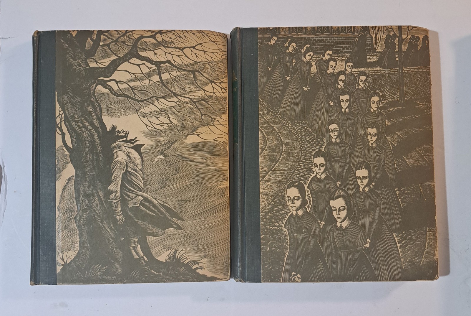 Wuthering Heights Jane Eyre Charlotte Emily Bronte Random House 1943 HC Set