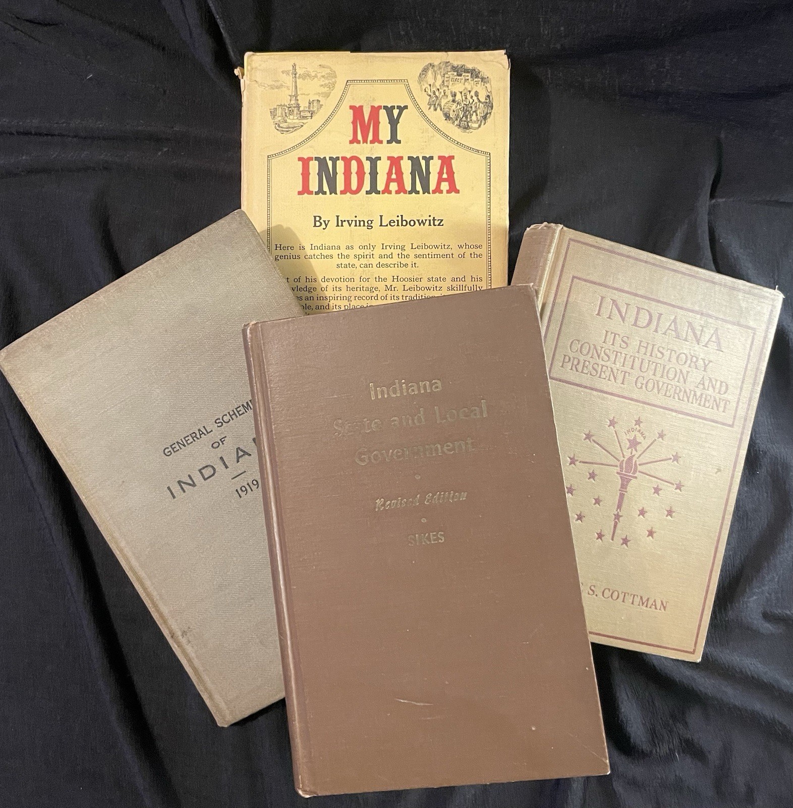 Indiana Government History Book Lot. State, Local, Constitution. 1919. HB