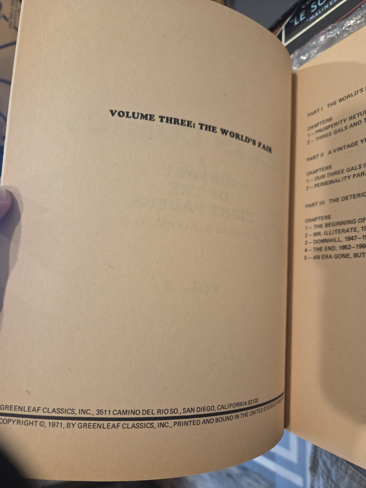 SEX IN COMICS: A HISTORY OF THE EIGHT PAGERS (4 VOLUMES) Donald Gilmore 1971