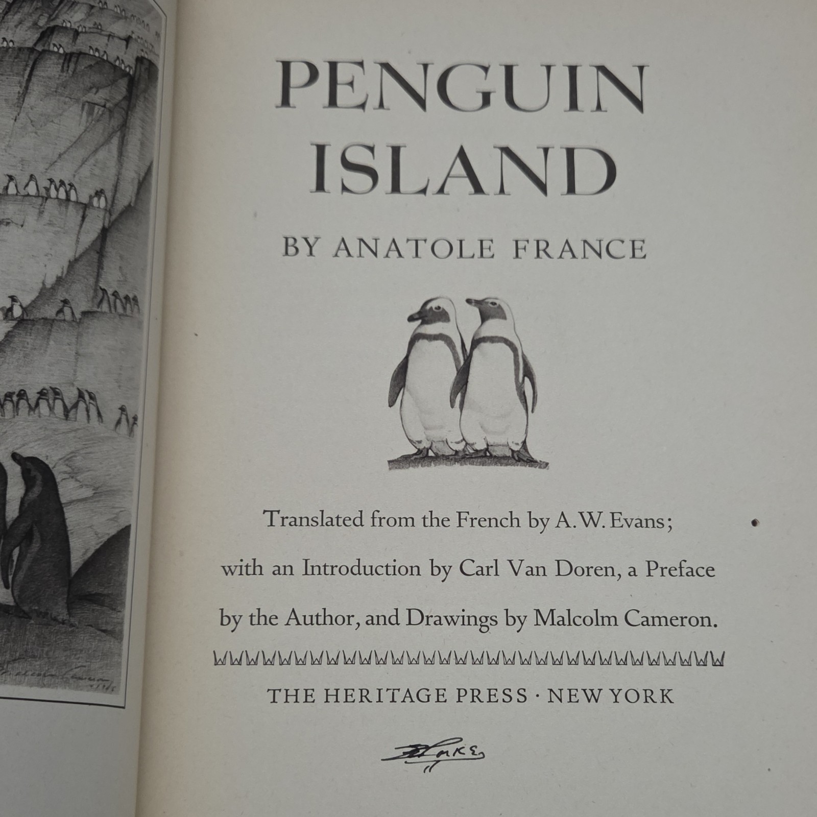 Vintage Anatole France Penguin Island Illustrated Heritage Press Hardcover