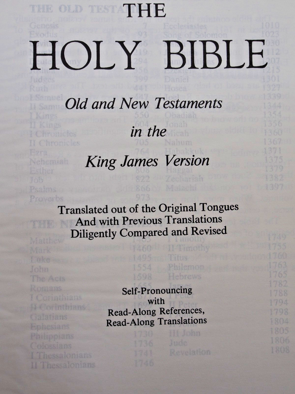 1976 Holy bible KJV Reference Edition, Thru the Bible Radio