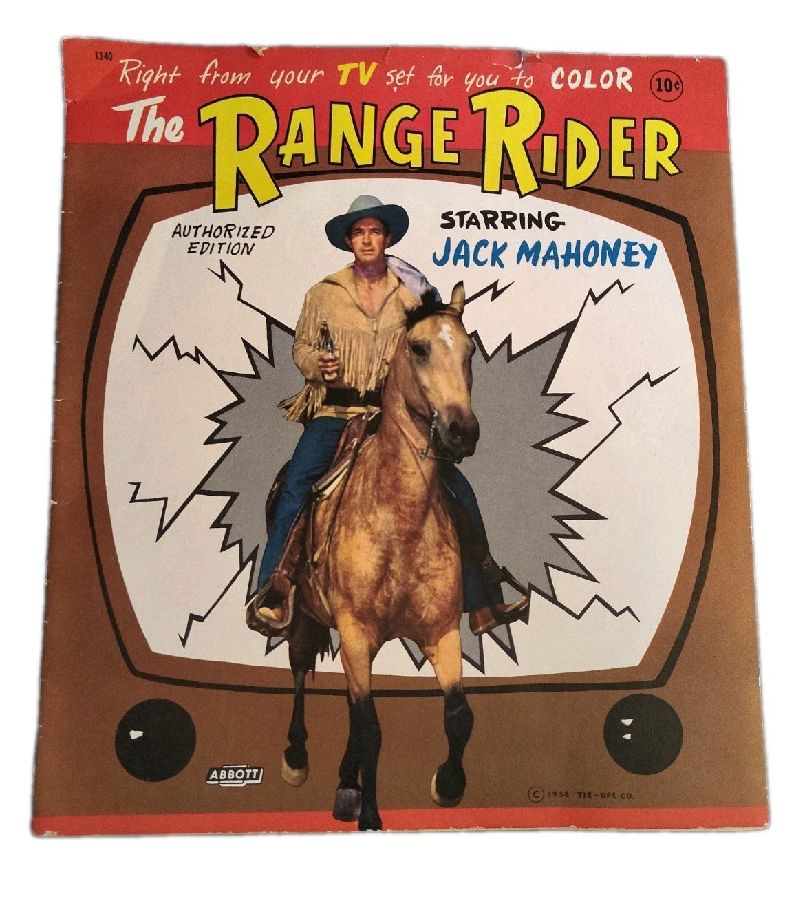 Vintage 1954 The Range Rider Coloring Book Abbott Jock Jack Mahoney TV Western