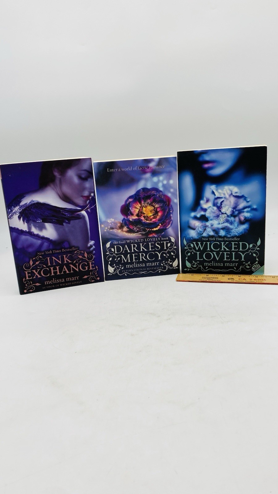 2 Signed Melissa Marr Lot of 3 Wicked Lovely Books (1,2,7) Trade Paperback