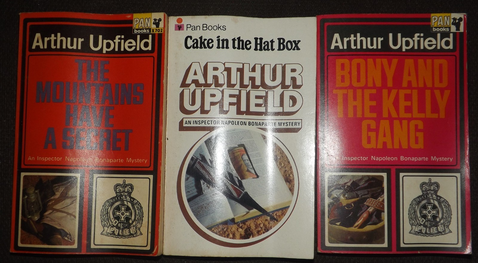 Arthur Upfield x 3 P/B novels (1967/8, 1972, GC) Pan books