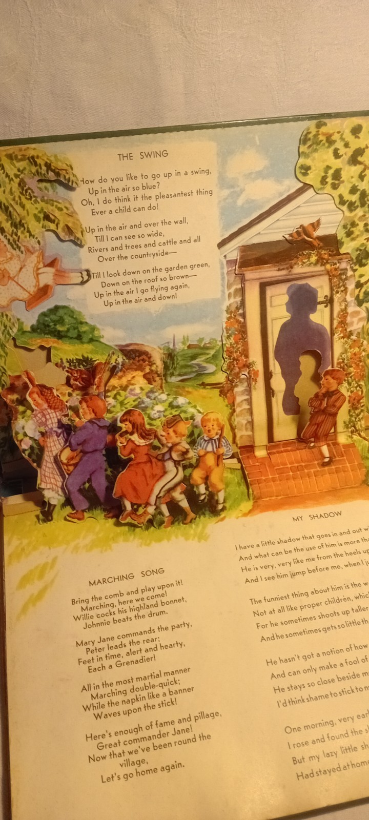 Vintage Jolly Jump-Ups Pop-Up Book HB Childs Garden Of Verses Purnell Bold