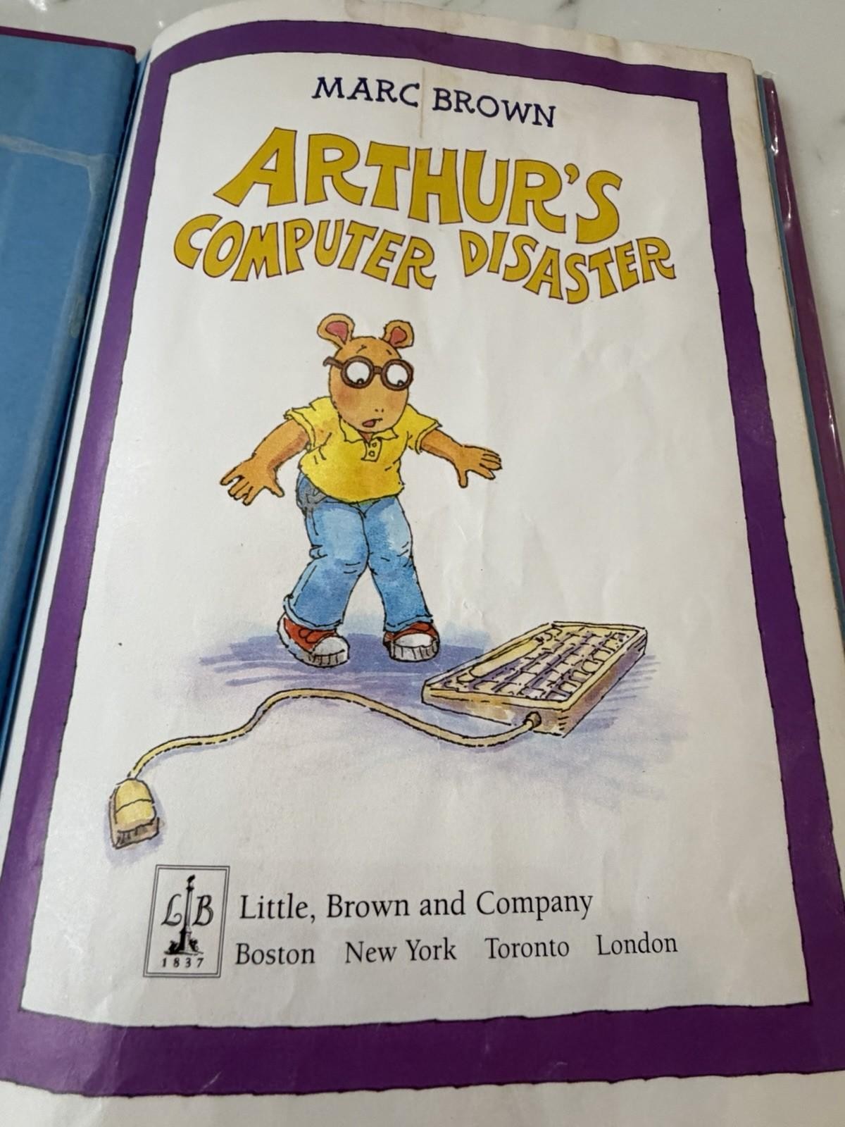 Arthur’s Computer Disaster Marc Brown 1997 1st Ed HC/DJ Library Book
