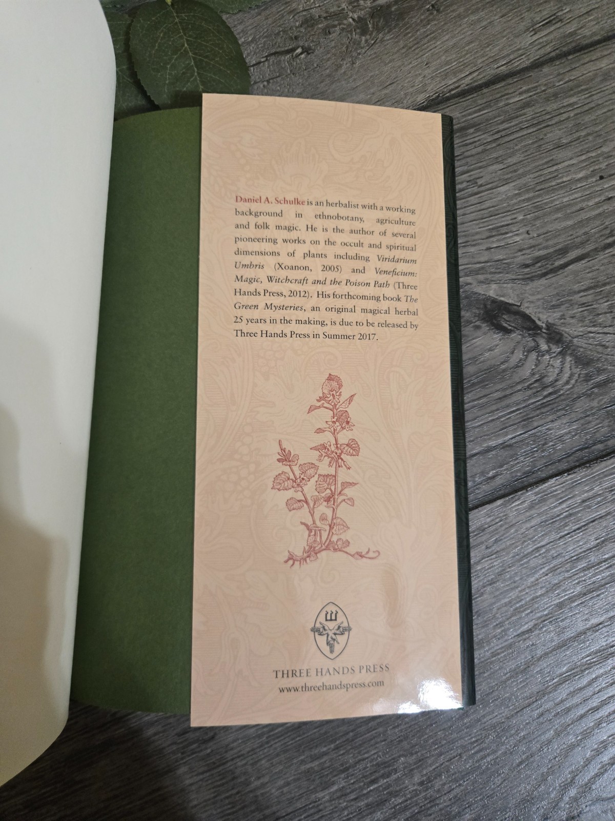 Thirteen Pathways of Occult Herbalism Daniel Schulke Three Hands Press- NEW