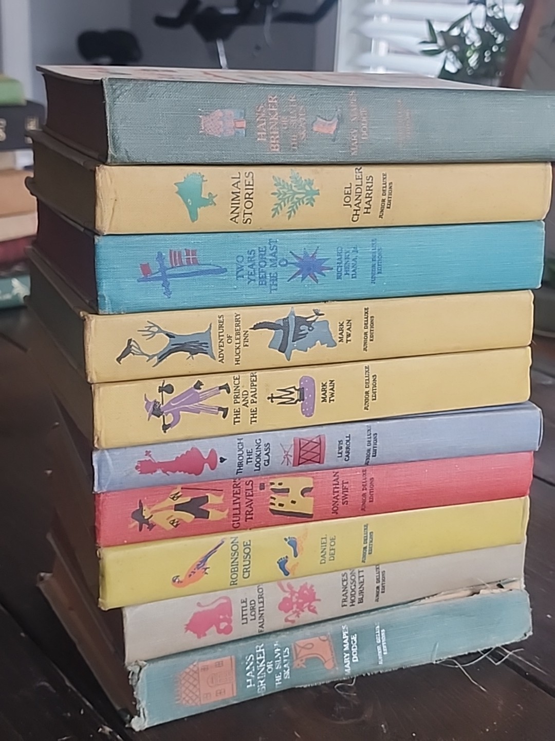 🔥 VTG Junior Deluxe Editions LOT 10 HC Children’s Classics Decorative Cloth Set