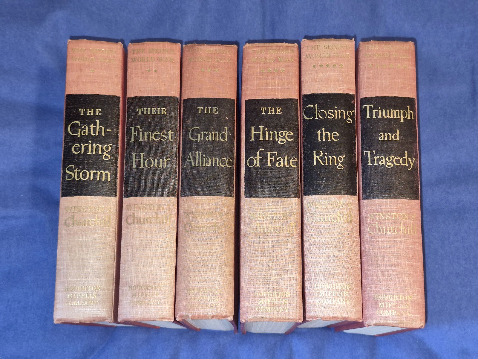 The Second World War by Winston S. Churchill – 6 Vol. set – Houghton Mifflin Co.