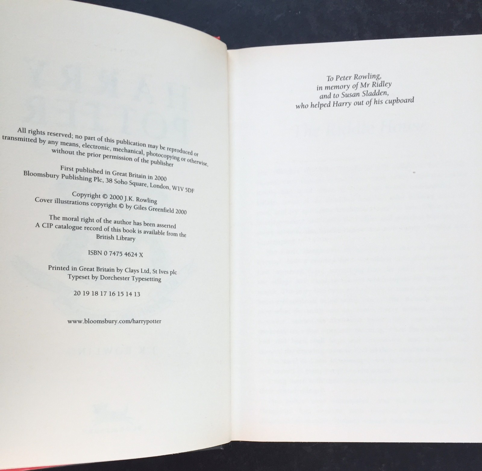 J.K. Rowling, Harry Potter hardback box set, Philosopher’s Stone Chamber Secrets