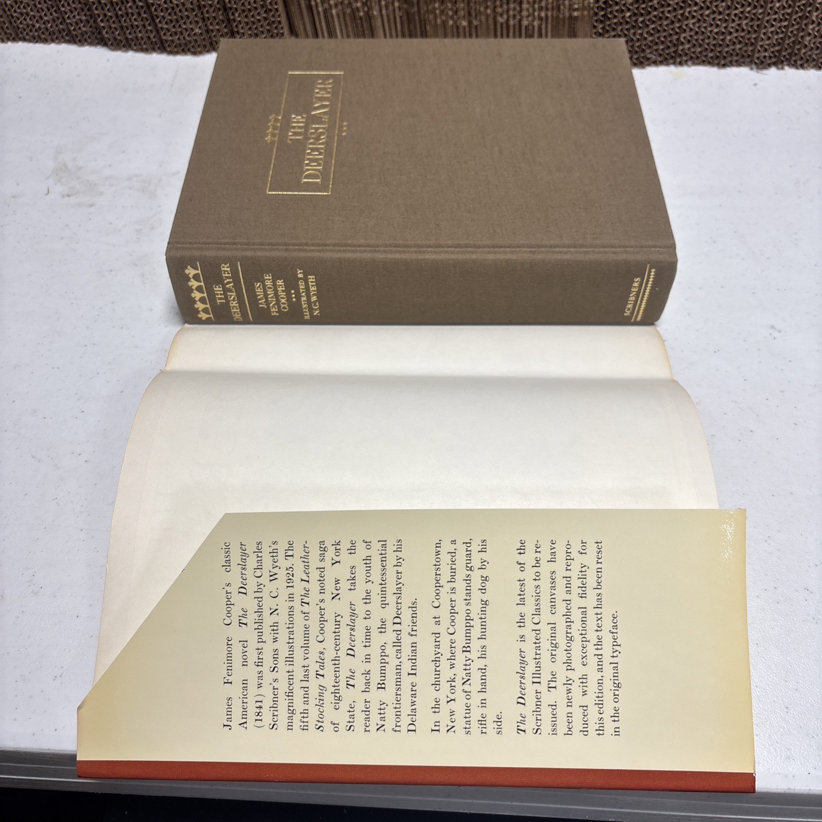 THE DEERSLAYER Hardcover DJ James Fenimore Cooper 1990 Illustrated N.C. Wyeth