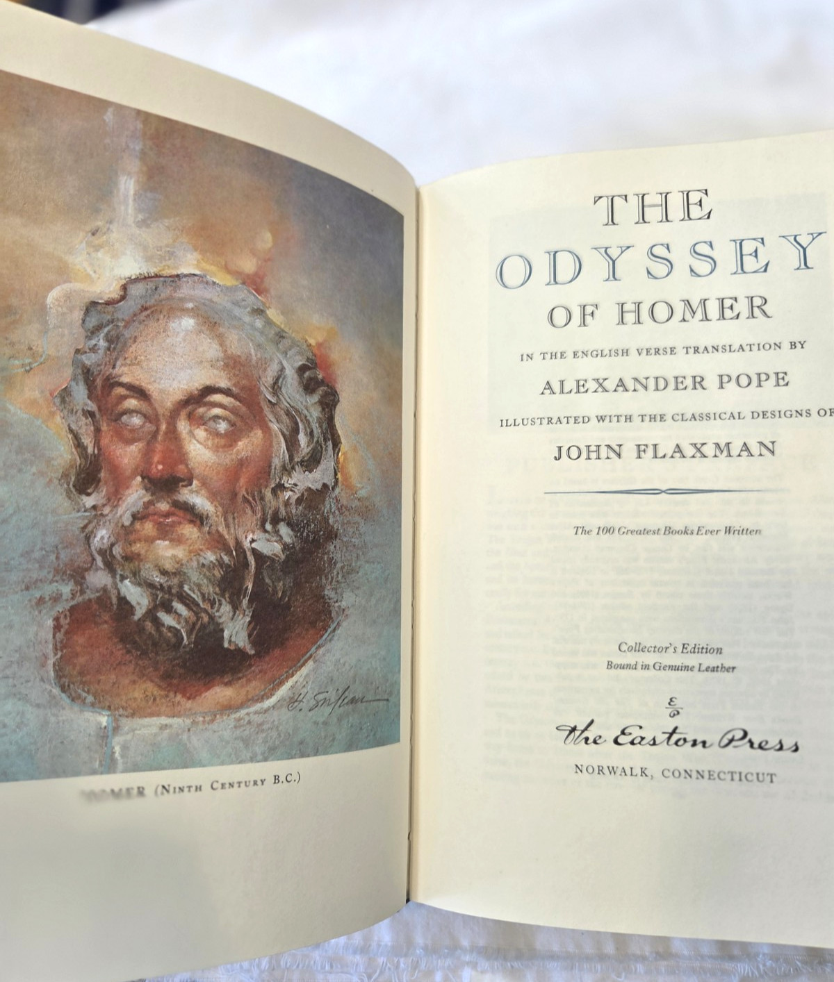 The Odyssey of Homer, Easton Press Collector’s Edition Leather Bound 1978