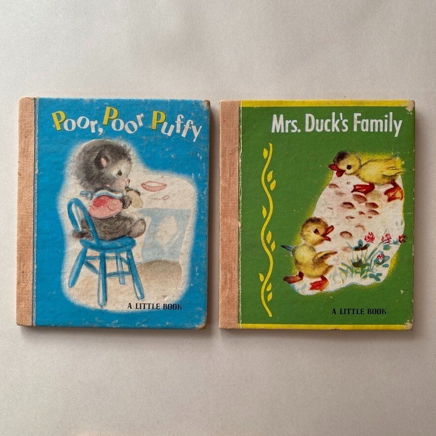 Vintage 1948 A Little Book Set Poor Poor Puffy Mrs Ducks Family