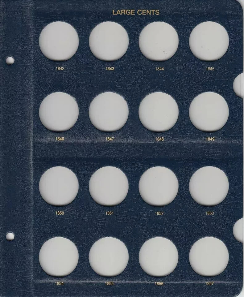 Album For Large Cents 1793-1857 Whitman Classic Coin Album 9110 Free US Shipping