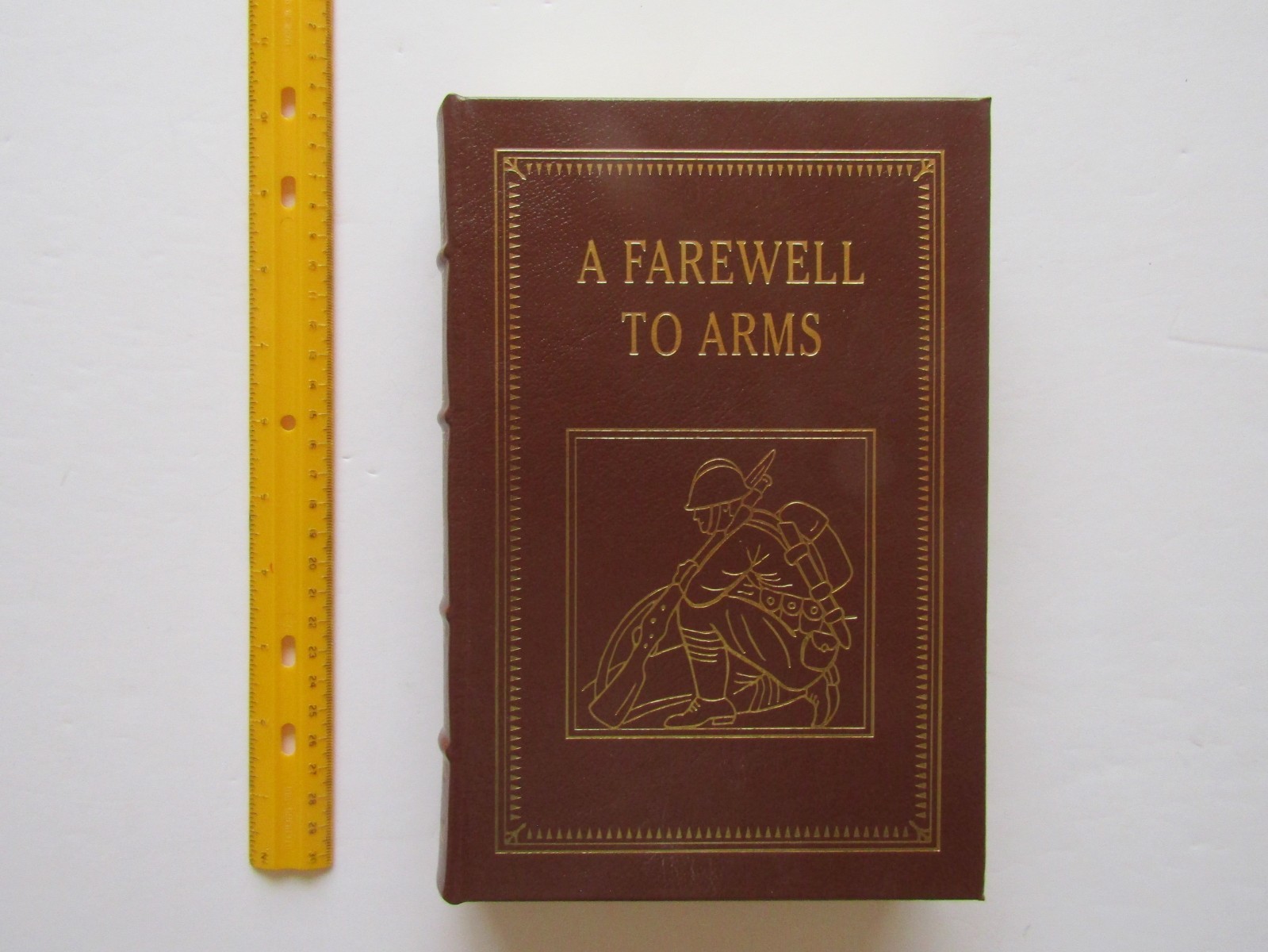 VG/UNMARKED Full Brown Leather Easton Press Hemingway’s A FAREWELL TO ARMS