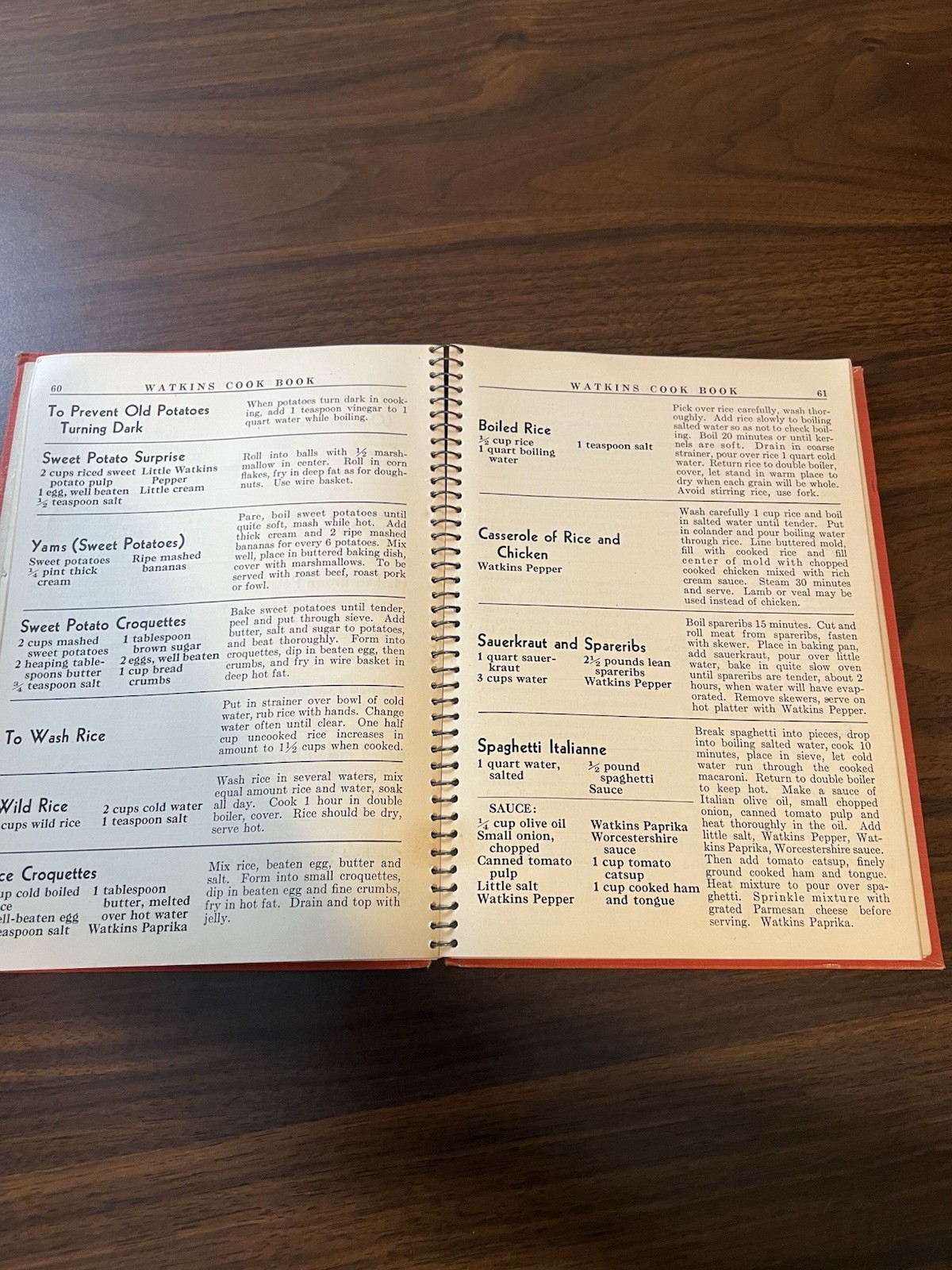 1936 Depression Era J.R. Watkins Co. Vintage Cook Book Winona Minnesota Recipes