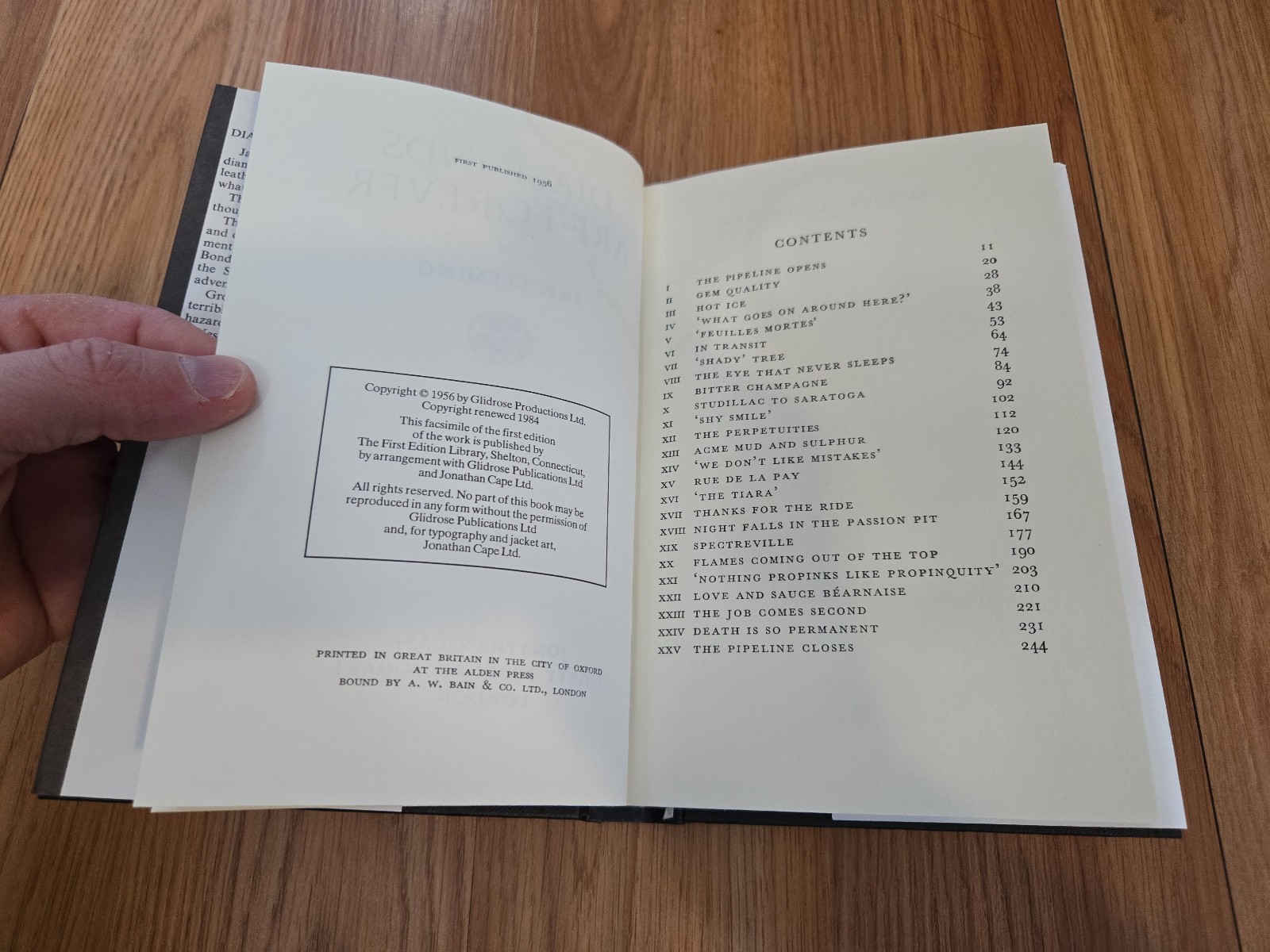 Diamonds Are Forever First Edition Library Facsimile HC Slipcase VTG Ian Fleming
