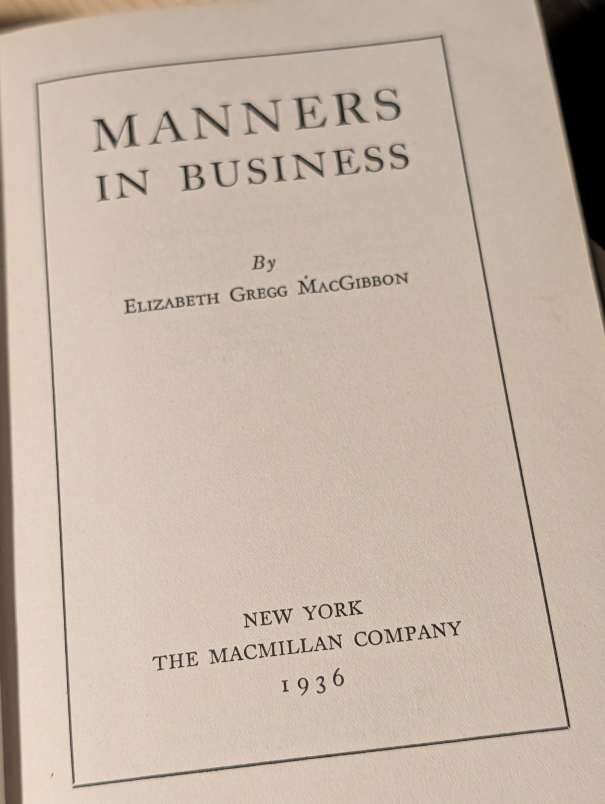 Vintage 1936 Women’s Workplace Guide Manners in Business