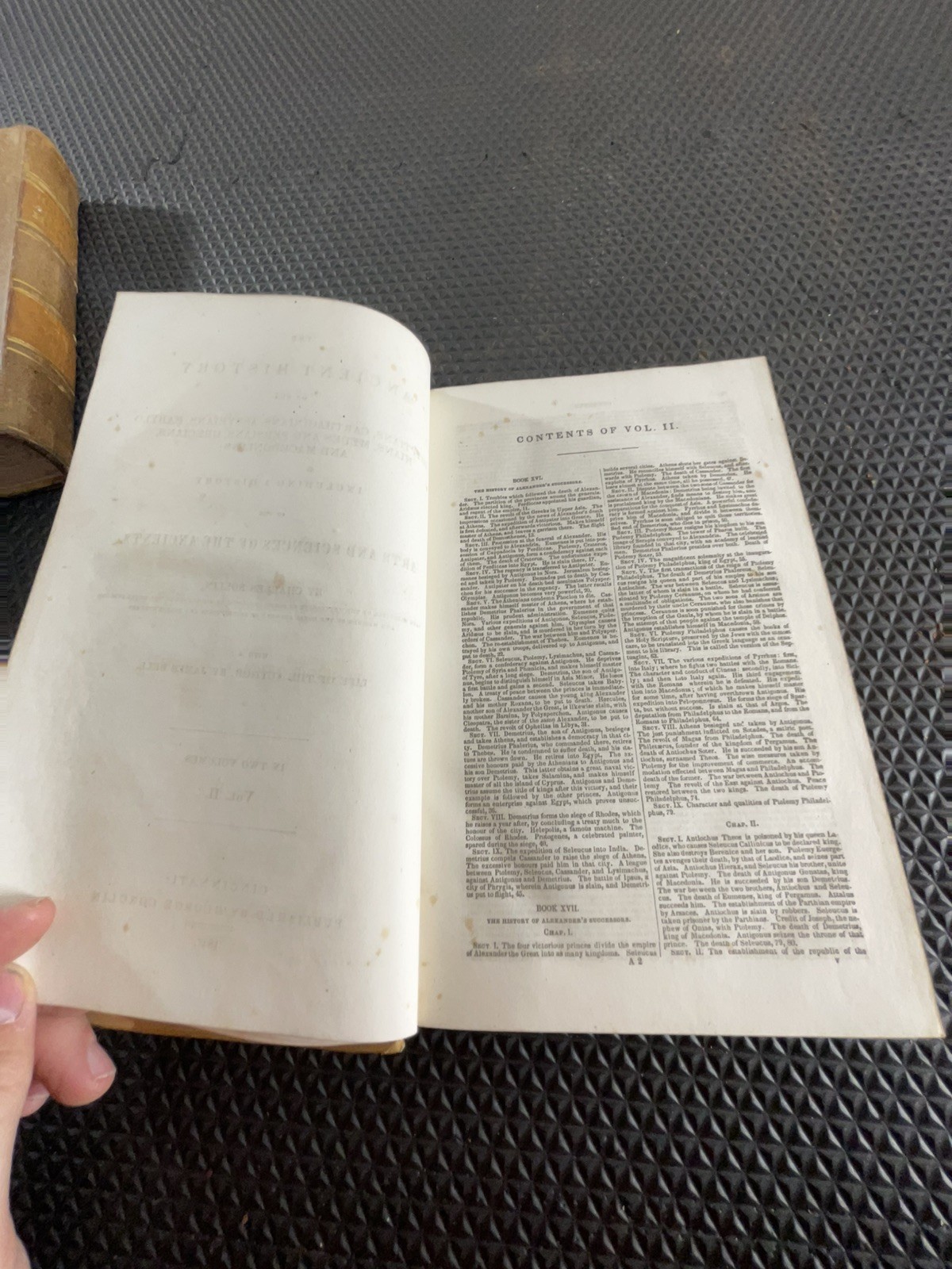 1847 Rollins Ancient History of World Vol. 1 & 2 Leather