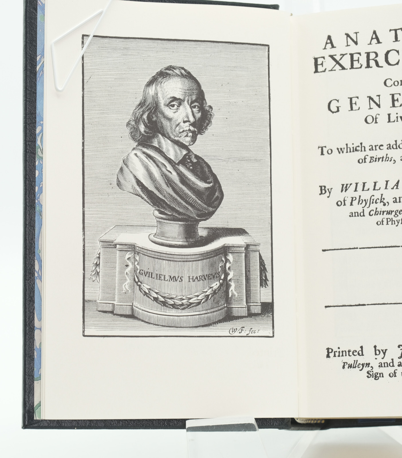 “Anatomical Exercitations Concerning…Living Creatures” by William Harvey HC