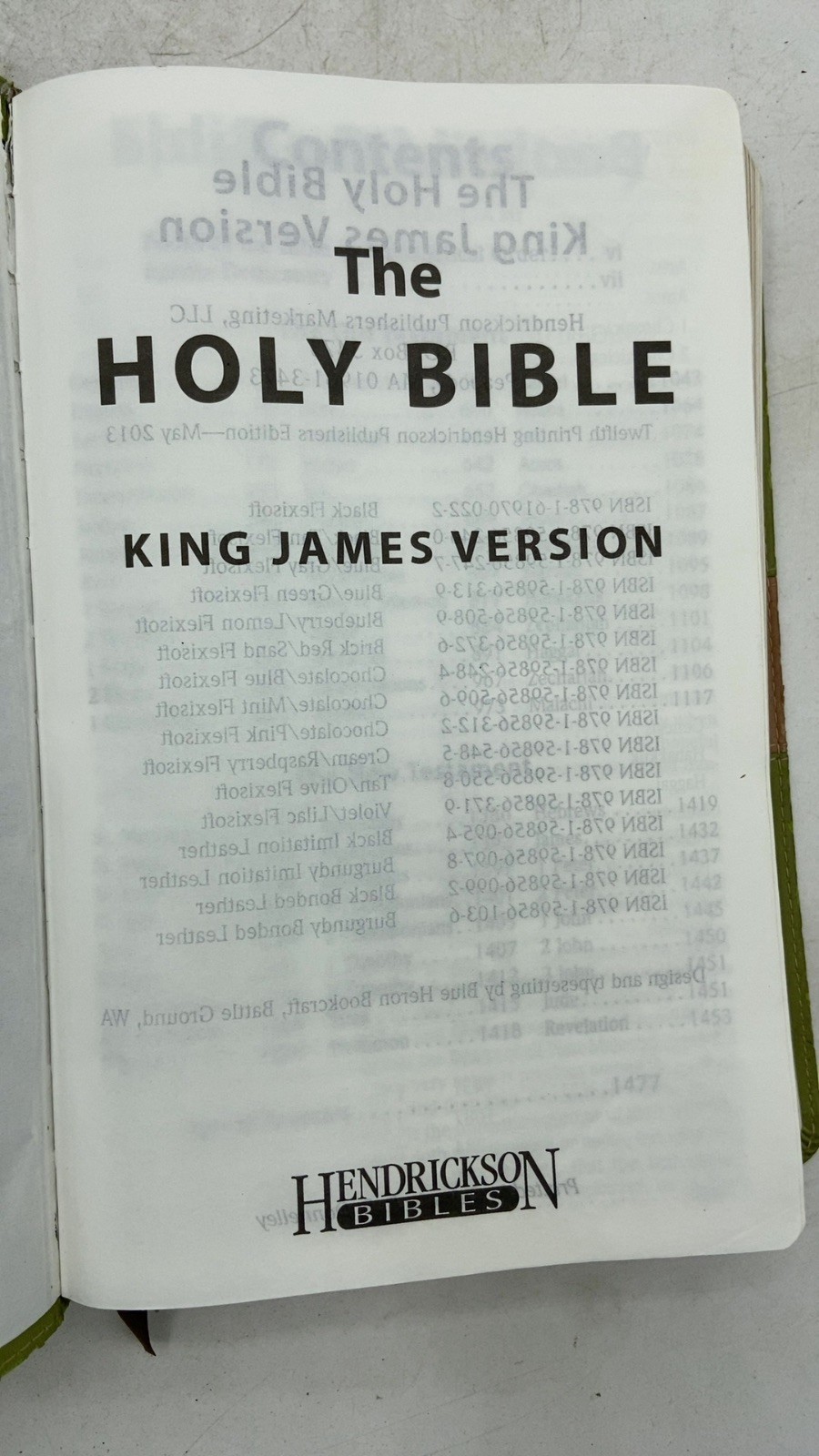 The Holy Bible: King James Version Twelfth Printing Hendrickson Publishers Ed…