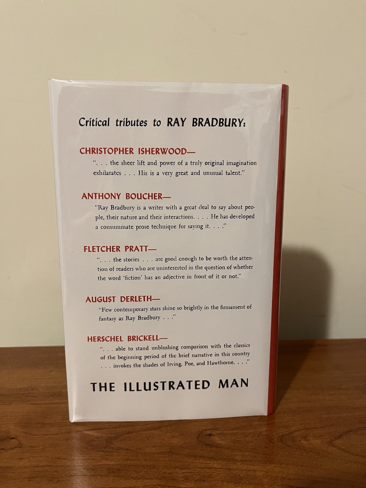 The Illustrated Man 1st Edition 1st Printing Ray Bradbury Facsimile Dust Jacket
